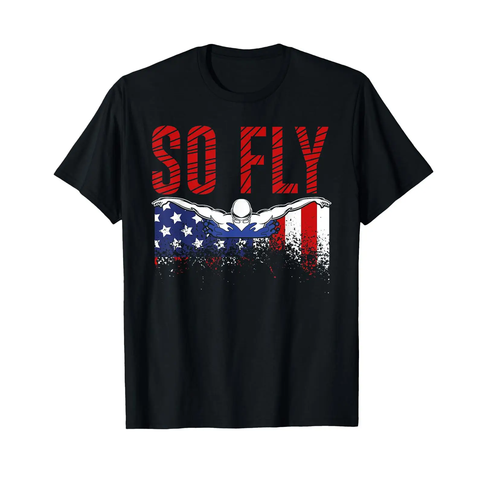 Aquatic Sports Swimming - Camiseta Vintage So Fly USA para